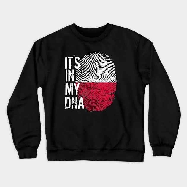 Poland Flag Fingerprint My Story DNA Polish Crewneck Sweatshirt by Your Culture & Merch